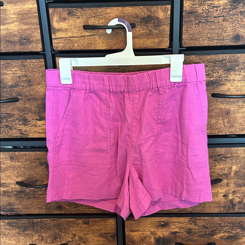 J. Crew High Waist Magenta Shorts